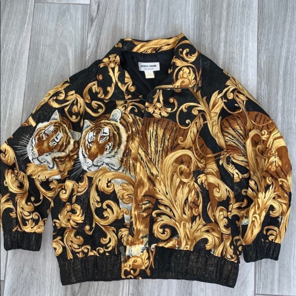 Versace Inspired Bomber Jacket Vintage